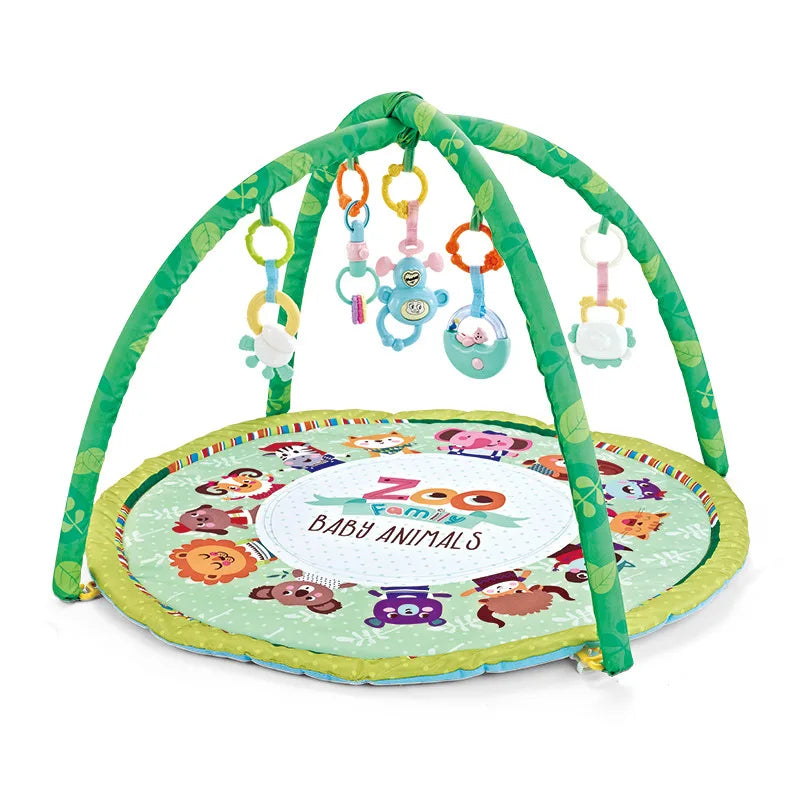 Multifunctional Fitness Frame Round Play Crawling Mat 0-12 Months Baby Puzzle Game Blanket Fun Sounding Pendant Gift For Kid