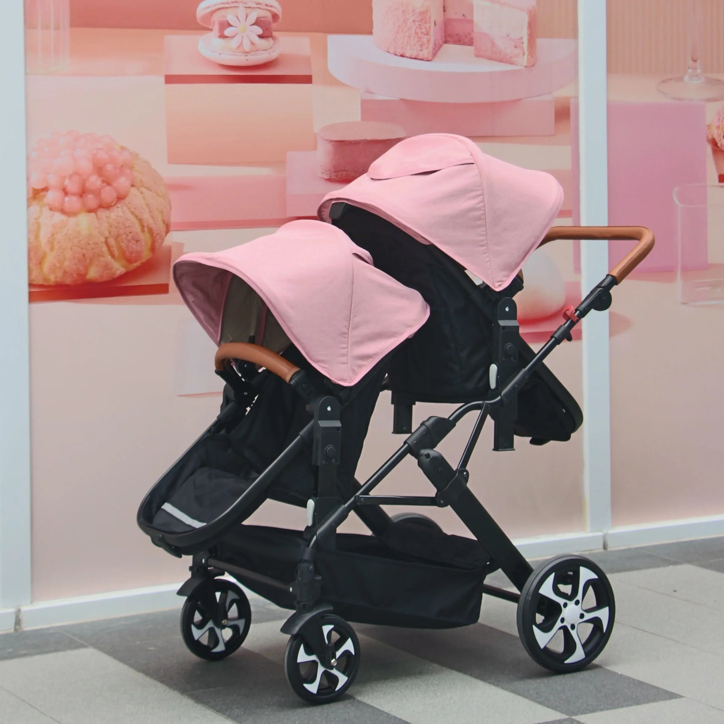 Foldable Twins Baby Stroller Twin Can Sit and Lie Double Stroller Shock Absorber Second high view Child Stroller