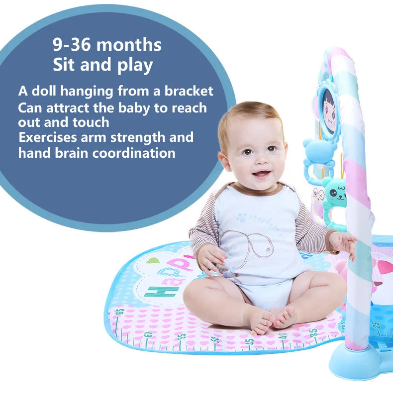 Baby Gyms & Playmats 5 In 1 Baby Gym Play Mat Non-Slip Playmat Baby Tummy Time Mats With Colorful Toys And Music For 0-36 Months