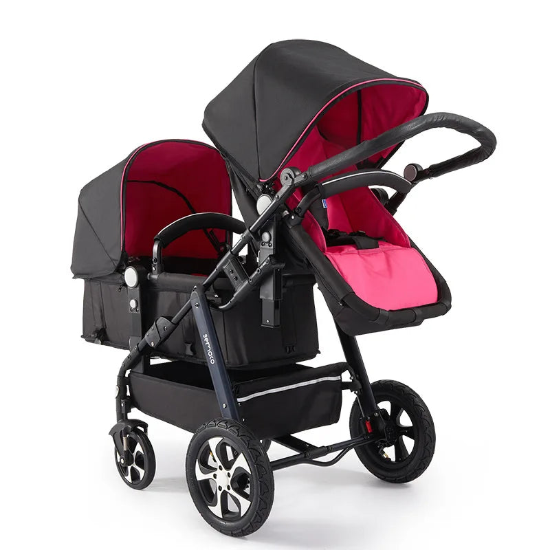 New Twins baby stroller 2 in 1, travel baby carriage, Newborn Pram, Portable Kids Stroller