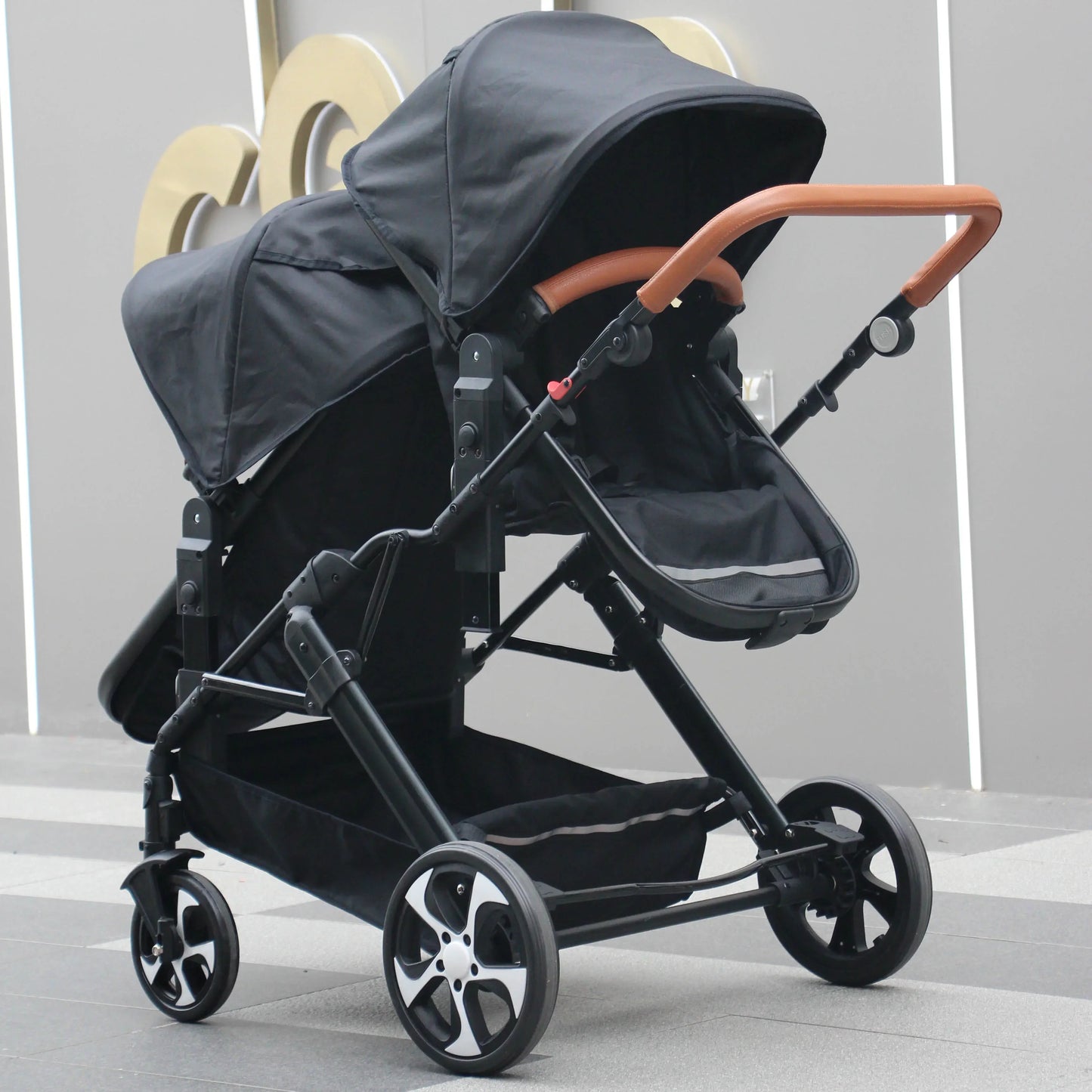 Foldable Twins Baby Stroller Twin Can Sit and Lie Double Stroller Shock Absorber Second high view Child Stroller