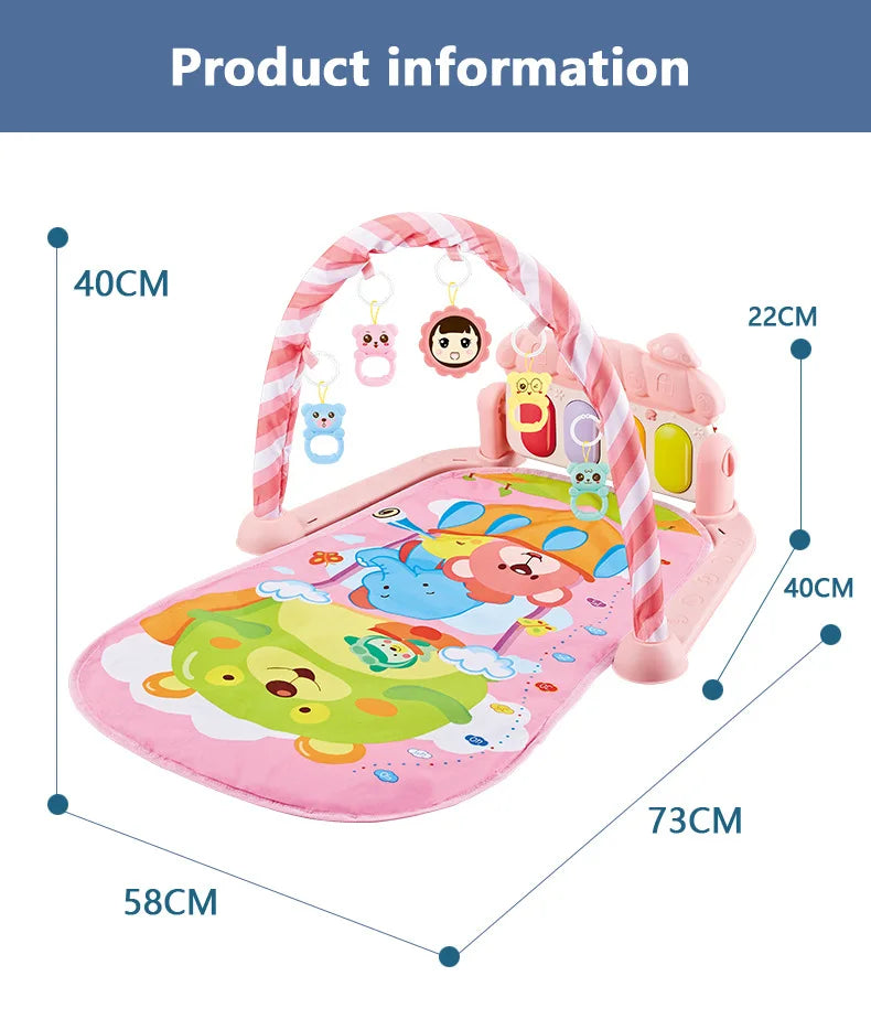 Baby Gyms & Playmats 5 In 1 Baby Gym Play Mat Non-Slip Playmat Baby Tummy Time Mats With Colorful Toys And Music For 0-36 Months