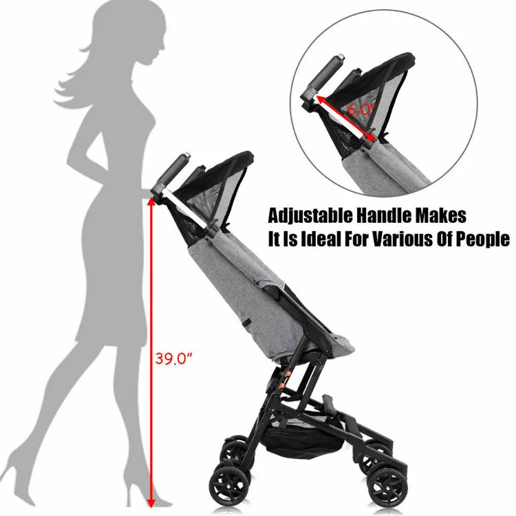 Portable Pocket Compact Lightweight Stroller Easy Handling Folding Travel carrier Travel Pram