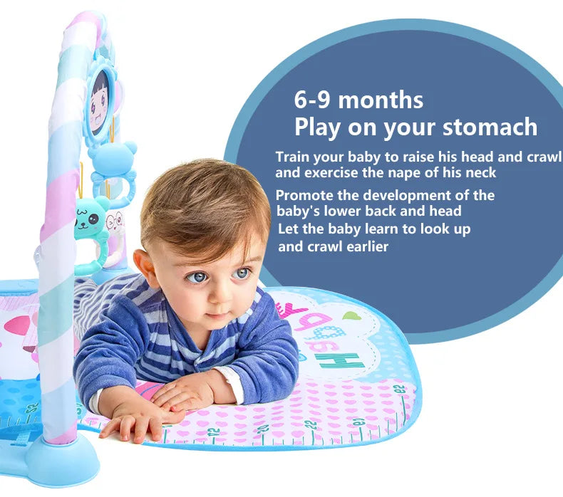 Baby Gyms & Playmats 5 In 1 Baby Gym Play Mat Non-Slip Playmat Baby Tummy Time Mats With Colorful Toys And Music For 0-36 Months