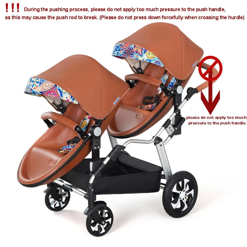 New Twins baby stroller 2 in 1, travel baby carriage, Newborn Pram, Portable Kids Stroller