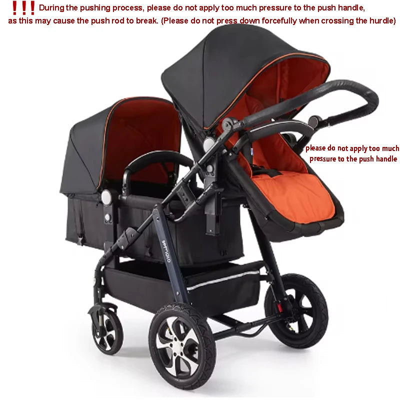 New Twins baby stroller 2 in 1, travel baby carriage, Newborn Pram, Portable Kids Stroller