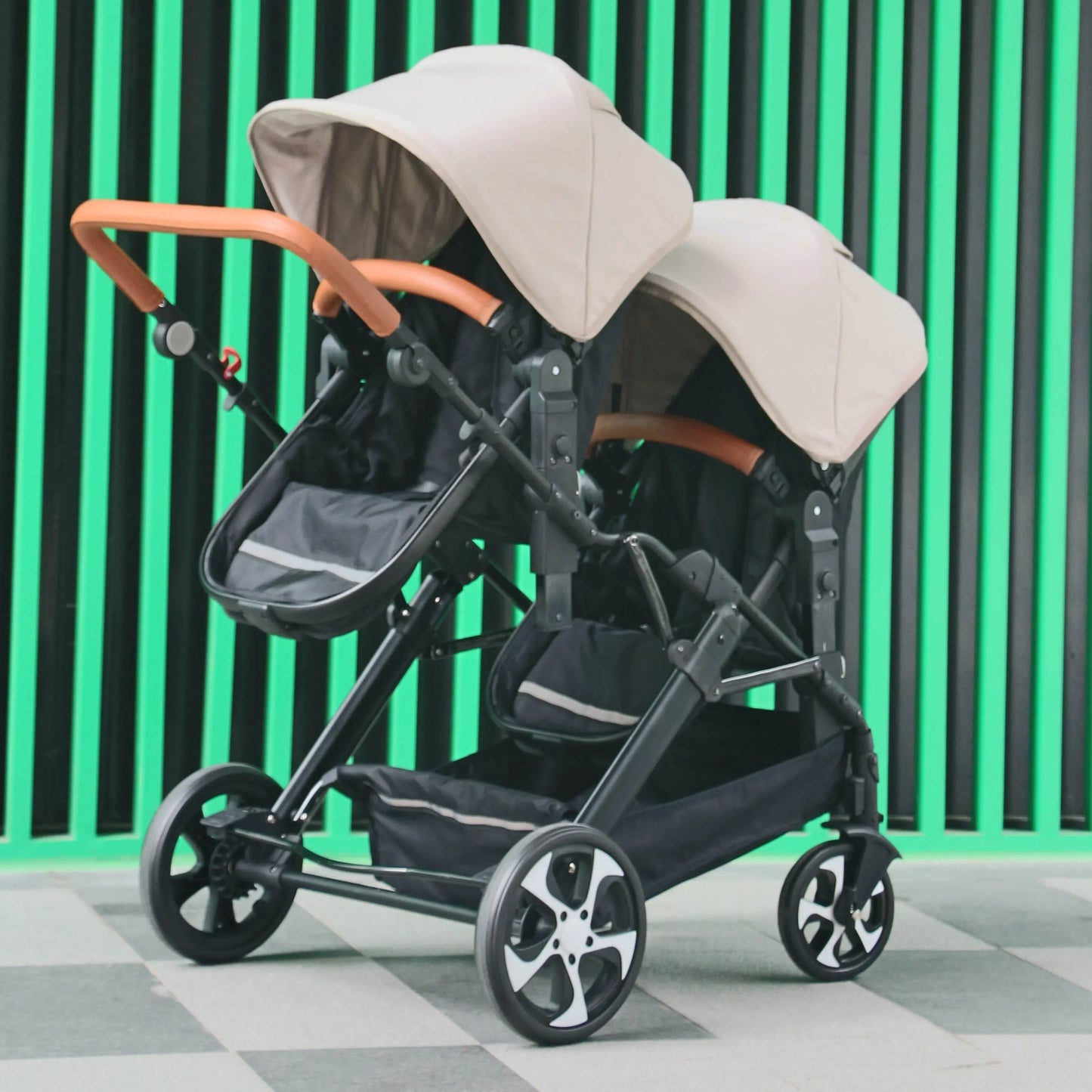 Foldable Twins Baby Stroller Twin Can Sit and Lie Double Stroller Shock Absorber Second high view Child Stroller