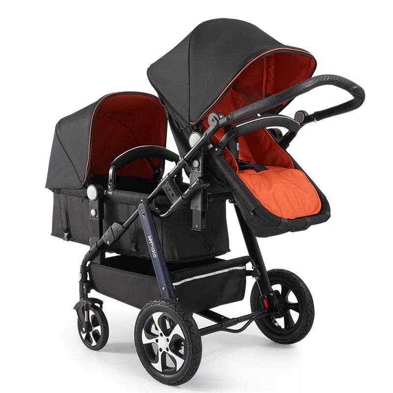 New Twins baby stroller 2 in 1, travel baby carriage, Newborn Pram, Portable Kids Stroller