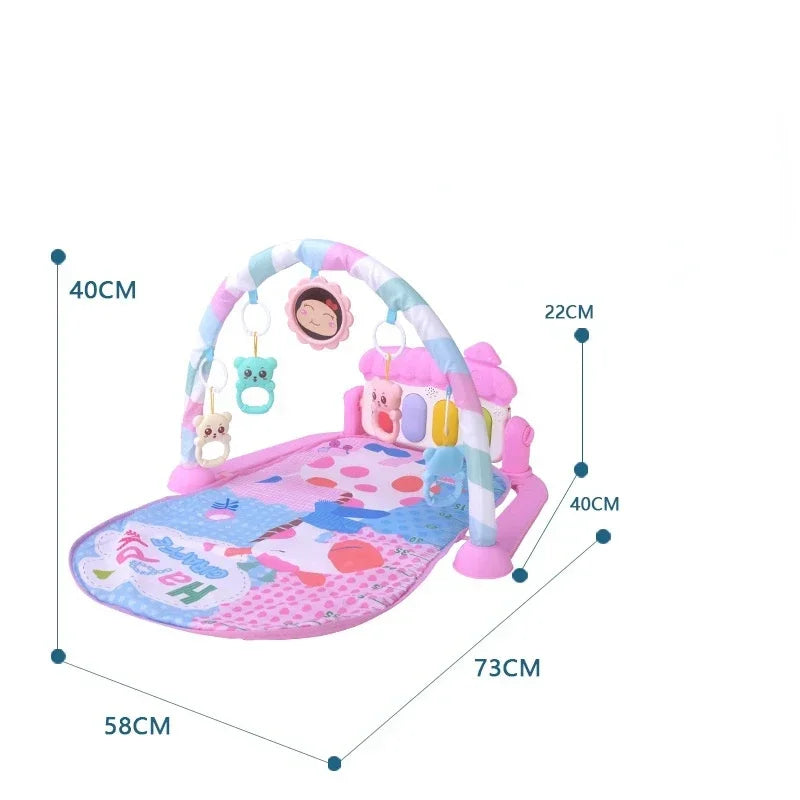 Baby Gyms & Playmats 5 In 1 Baby Gym Play Mat Non-Slip Playmat Baby Tummy Time Mats With Colorful Toys And Music For 0-36 Months