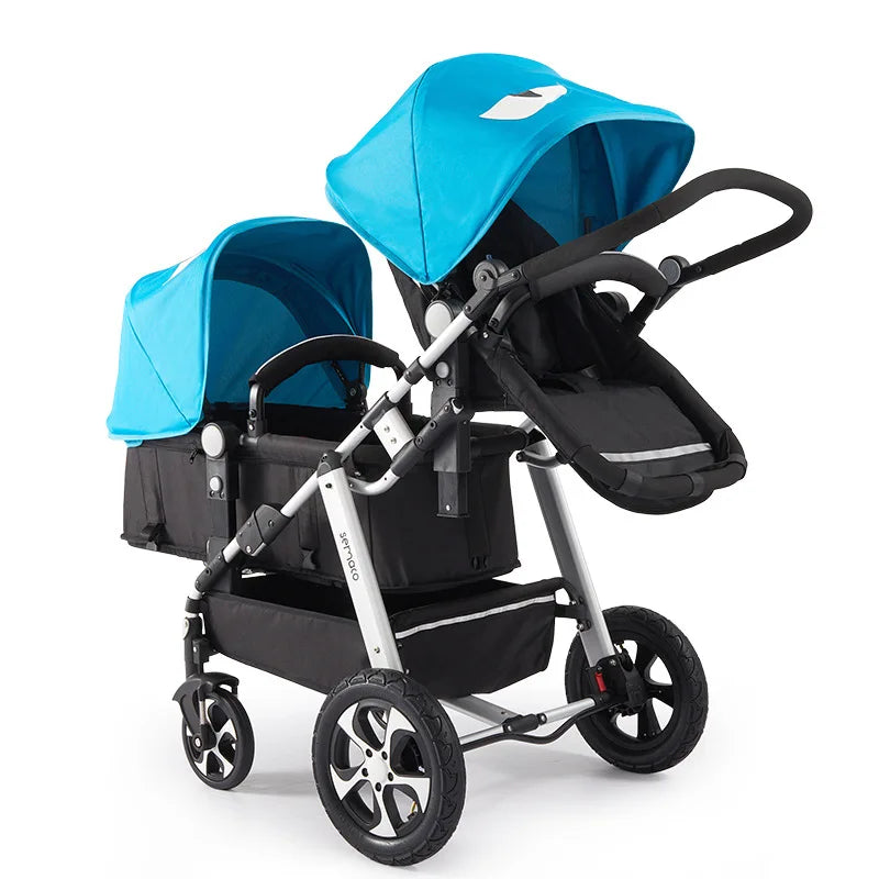 New Twins baby stroller 2 in 1, travel baby carriage, Newborn Pram, Portable Kids Stroller