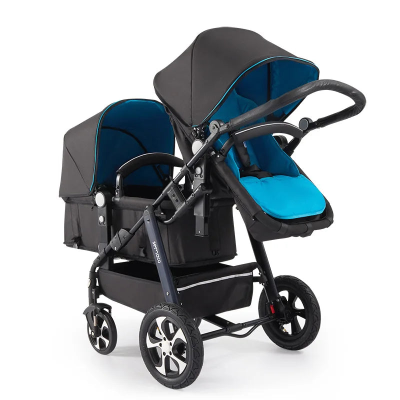 New Twins baby stroller 2 in 1, travel baby carriage, Newborn Pram, Portable Kids Stroller