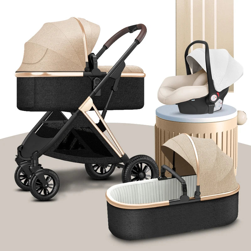 Best Quality Baby Stroller Pram 3 In 1 China Factory Baby Trolley With Carseat