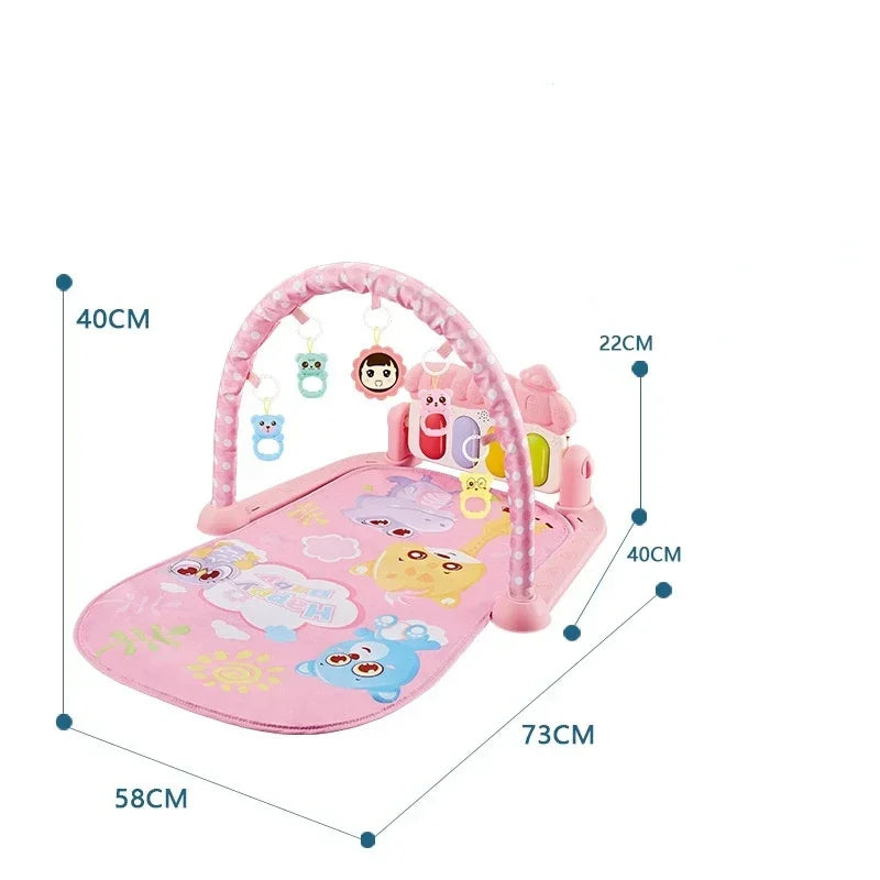 Baby Gyms & Playmats 5 In 1 Baby Gym Play Mat Non-Slip Playmat Baby Tummy Time Mats With Colorful Toys And Music For 0-36 Months