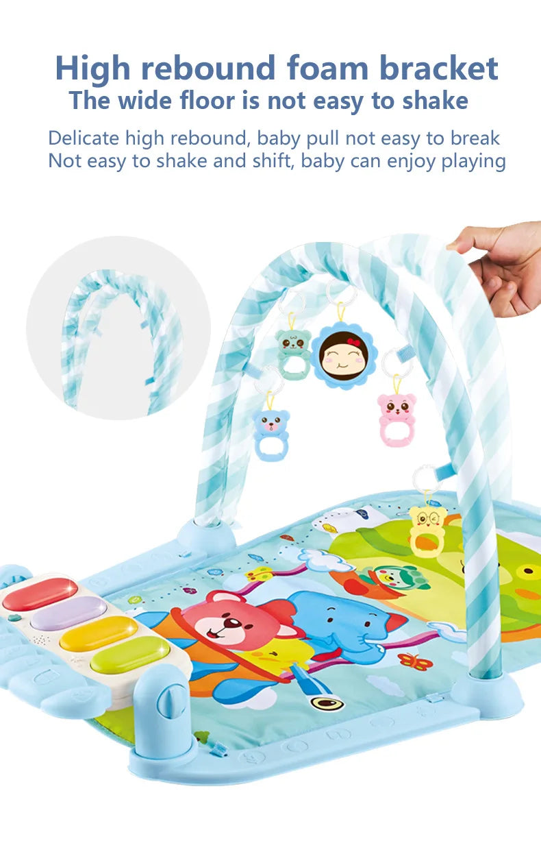 Baby Gyms & Playmats 5 In 1 Baby Gym Play Mat Non-Slip Playmat Baby Tummy Time Mats With Colorful Toys And Music For 0-36 Months