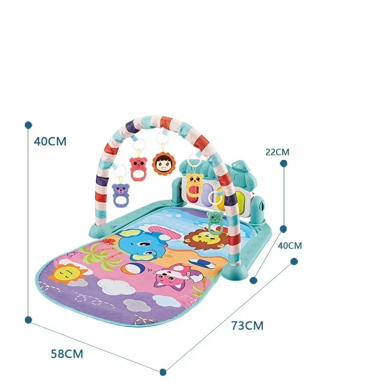 Baby Gyms & Playmats 5 In 1 Baby Gym Play Mat Non-Slip Playmat Baby Tummy Time Mats With Colorful Toys And Music For 0-36 Months