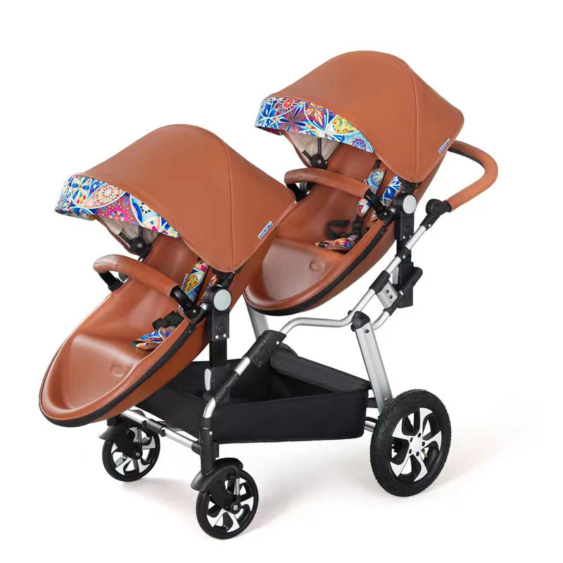 Top Quality Portable luxury twins Baby jogger Stroller foldable combo 2 in 1 for infant