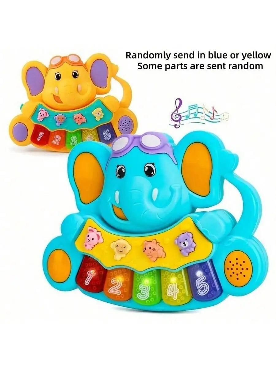 Baby Piano Toys, Elephant Music Baby Toys 18 Months Early Learning Educational Piano