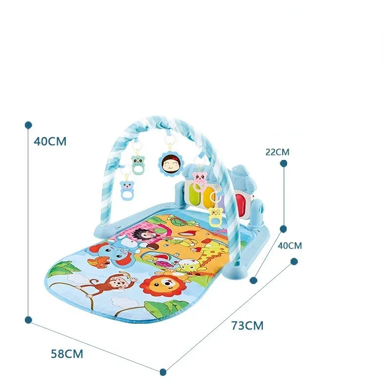 Baby Gyms & Playmats 5 In 1 Baby Gym Play Mat Non-Slip Playmat Baby Tummy Time Mats With Colorful Toys And Music For 0-36 Months