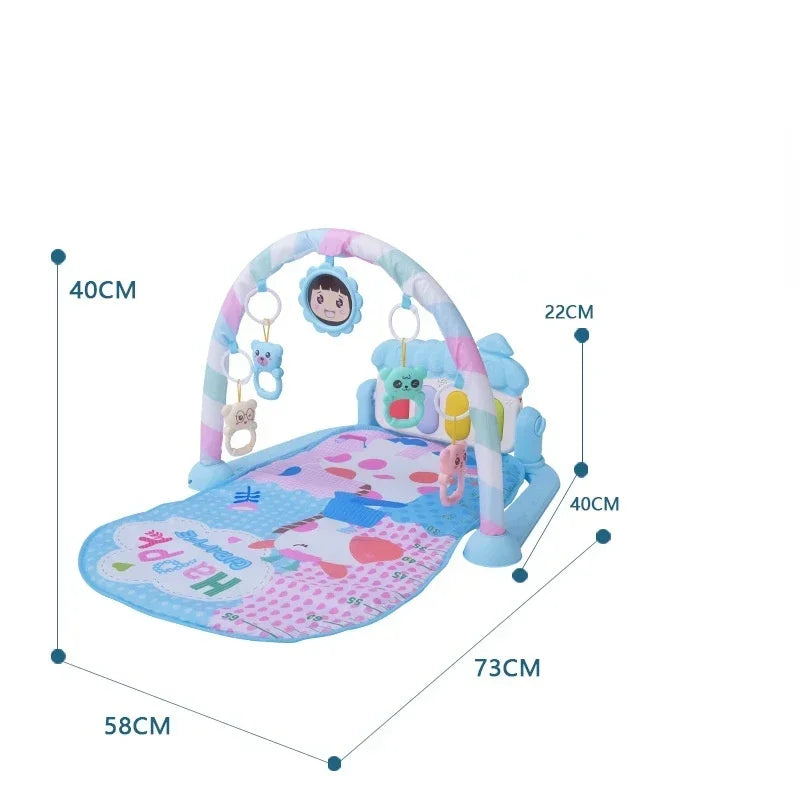 Baby Gyms & Playmats 5 In 1 Baby Gym Play Mat Non-Slip Playmat Baby Tummy Time Mats With Colorful Toys And Music For 0-36 Months