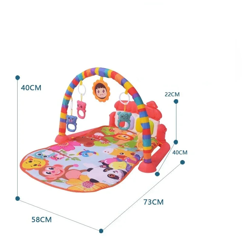 Baby Gyms & Playmats 5 In 1 Baby Gym Play Mat Non-Slip Playmat Baby Tummy Time Mats With Colorful Toys And Music For 0-36 Months