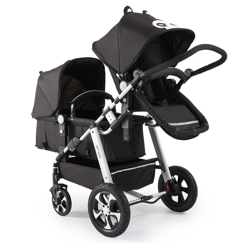 New Twins baby stroller 2 in 1, travel baby carriage, Newborn Pram, Portable Kids Stroller