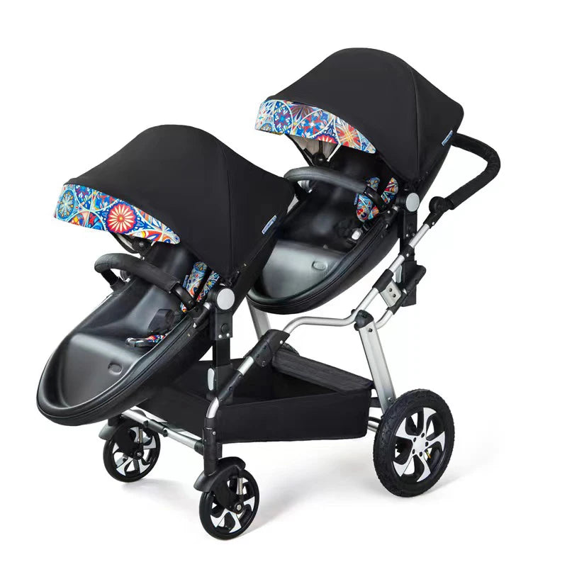 Top Quality Portable luxury twins Baby jogger Stroller foldable combo 2 in 1 for infant