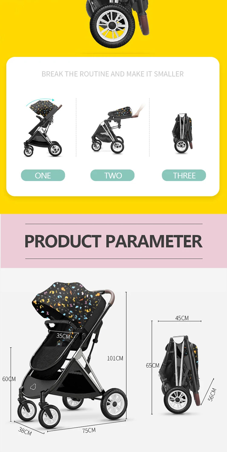 Best Quality Baby Stroller Pram 3 In 1 China Factory Baby Trolley With Carseat