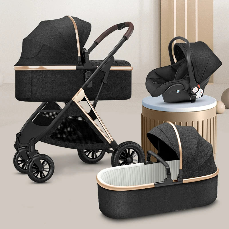 Best Quality Baby Stroller Pram 3 In 1 China Factory Baby Trolley With Carseat